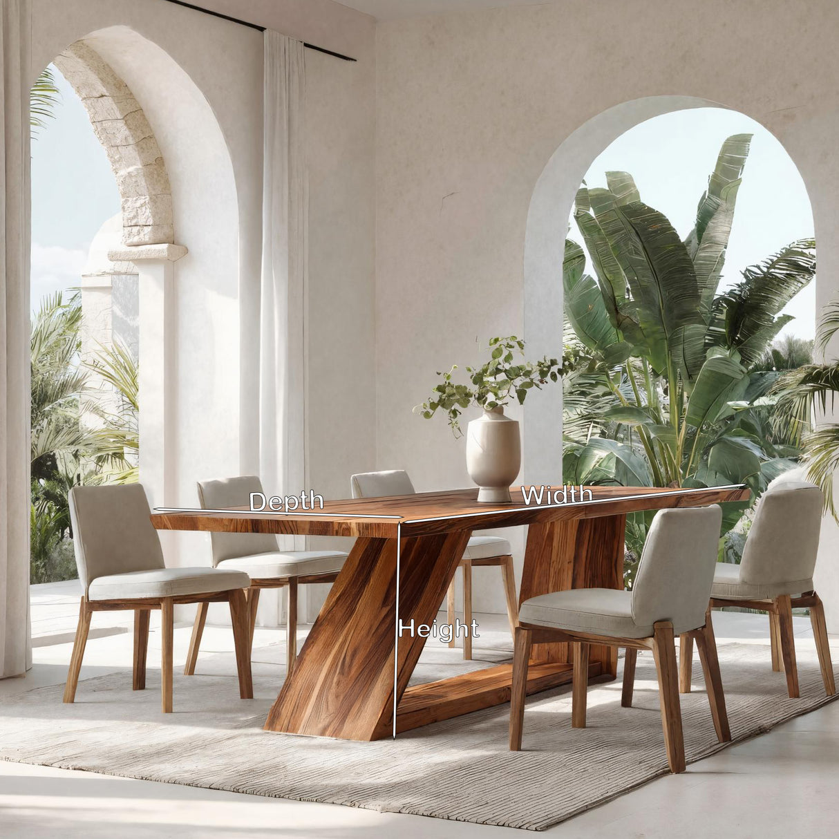 Organic Modern Dining Table For Dining Room