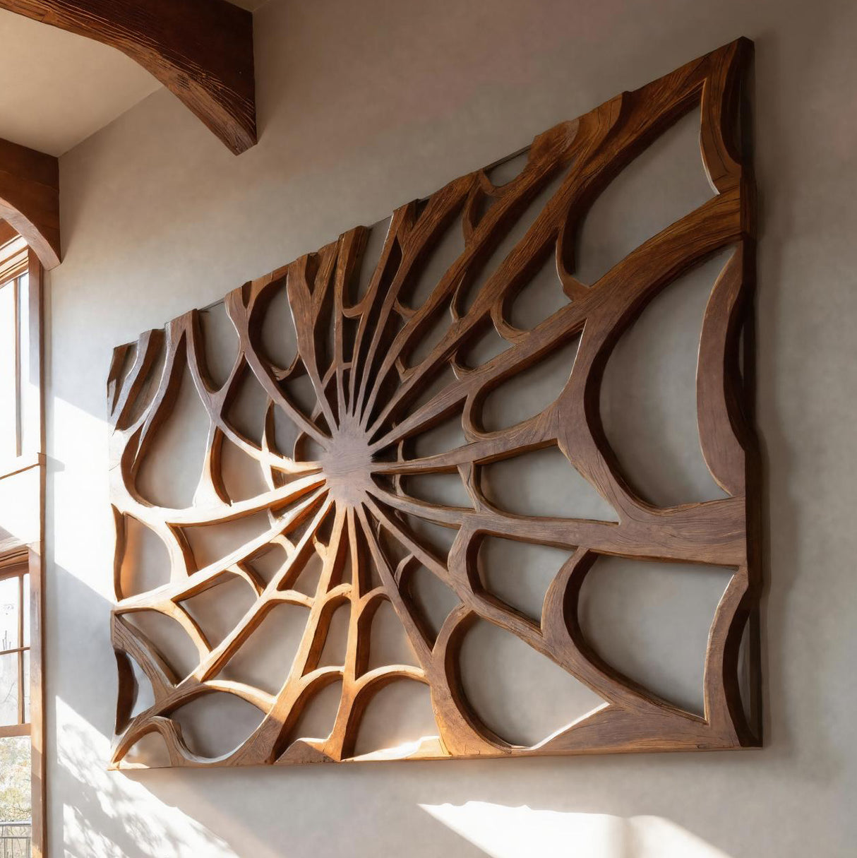 Luxury Radial Wood Wall Art For Living Room