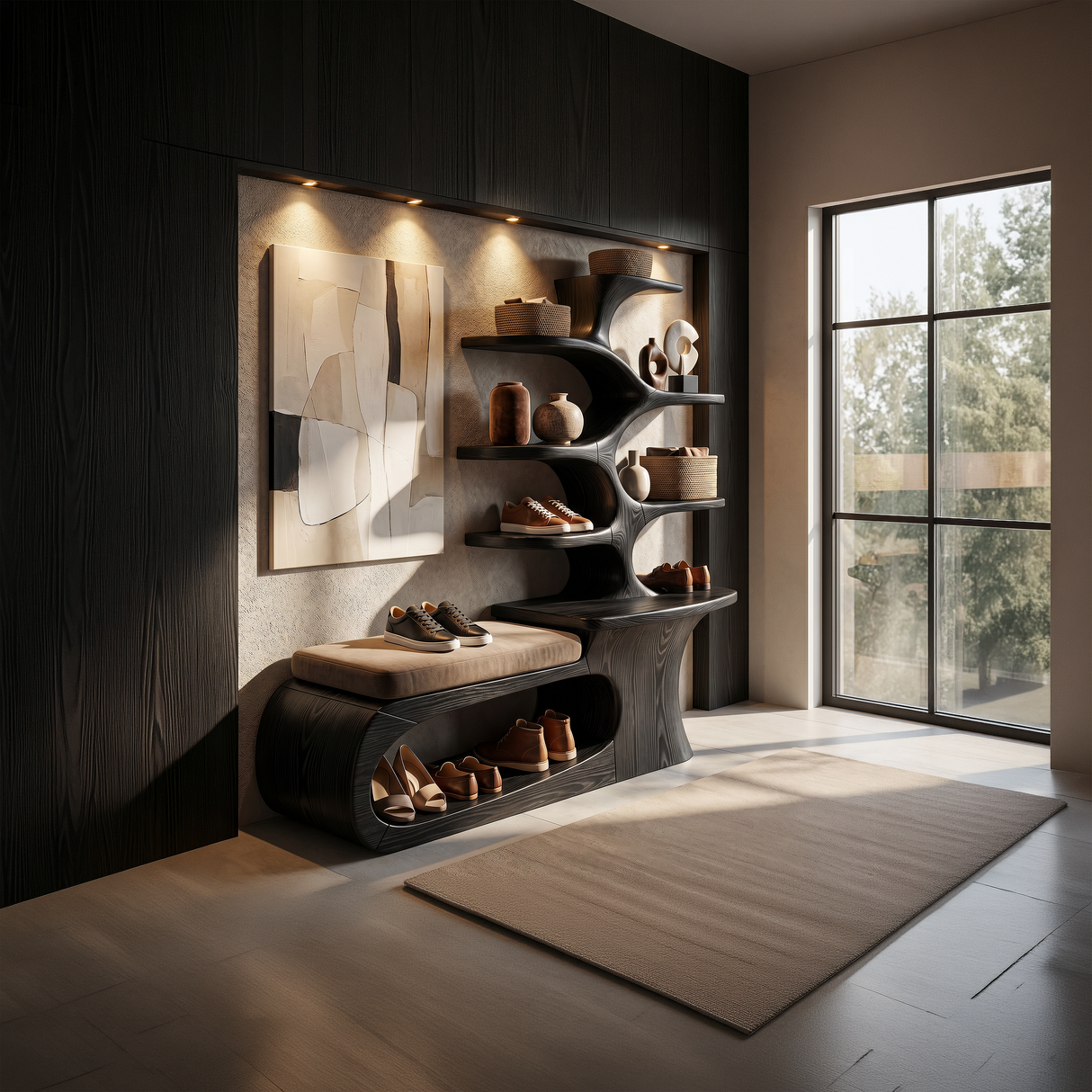 Japandi Shoe Rack Shelf For Hallway Closet Storage Section
