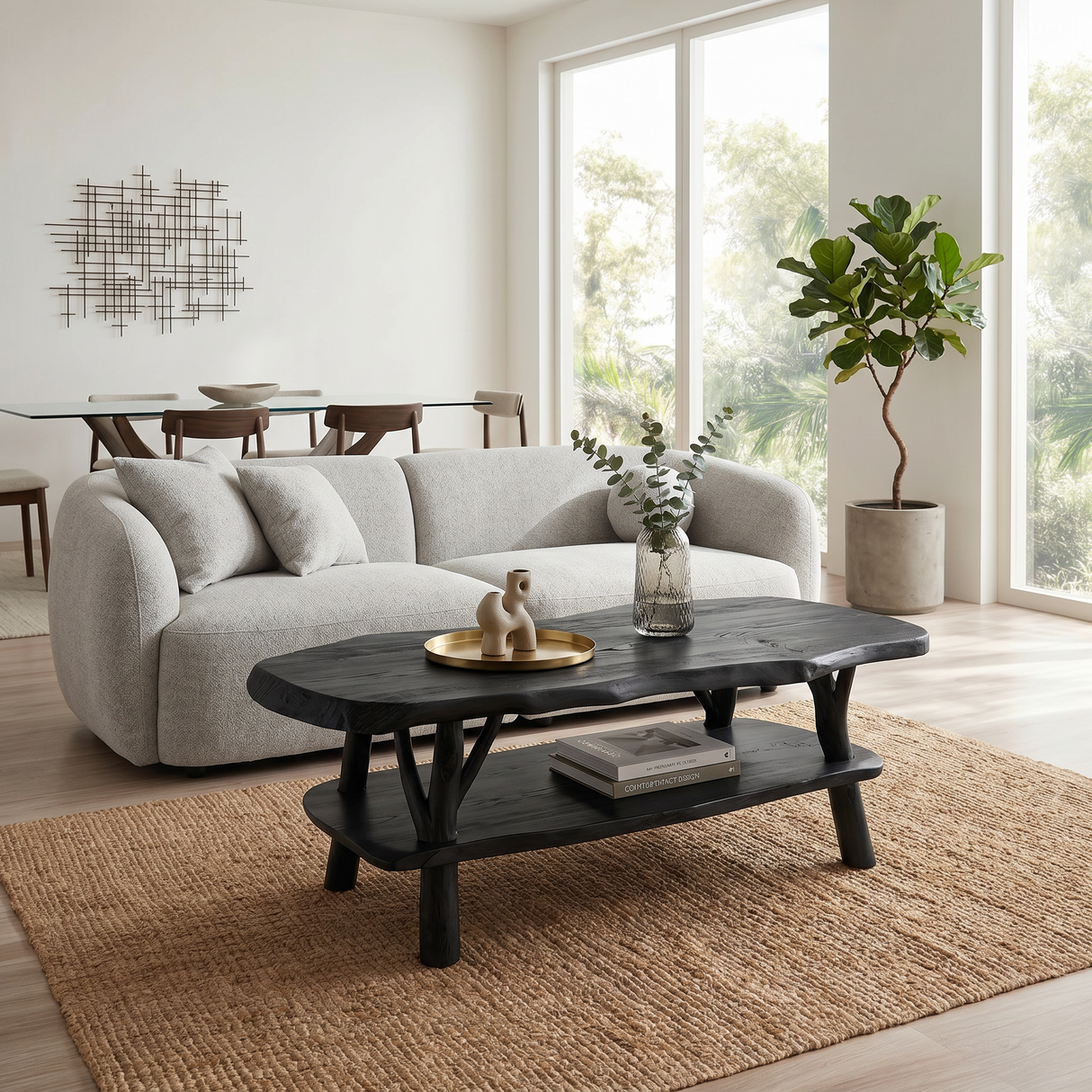 Natural Wood Coffee Table For Studio Lounge