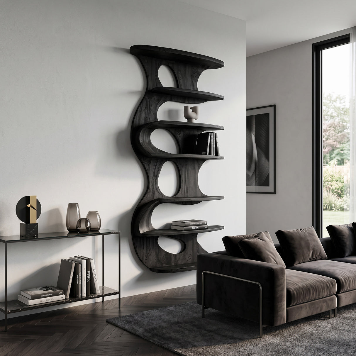 Modern Wall Mounted Bookshelf For Living Room