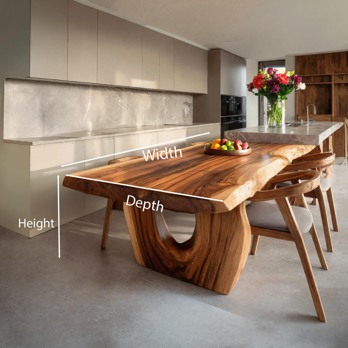 Modern Dining Table With Unique Base For Kitchen