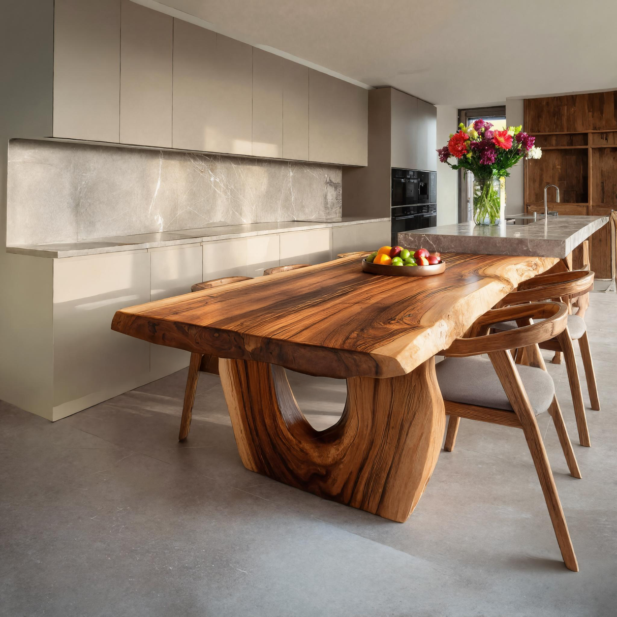 Modern Dining Table With Unique Base For Kitchen