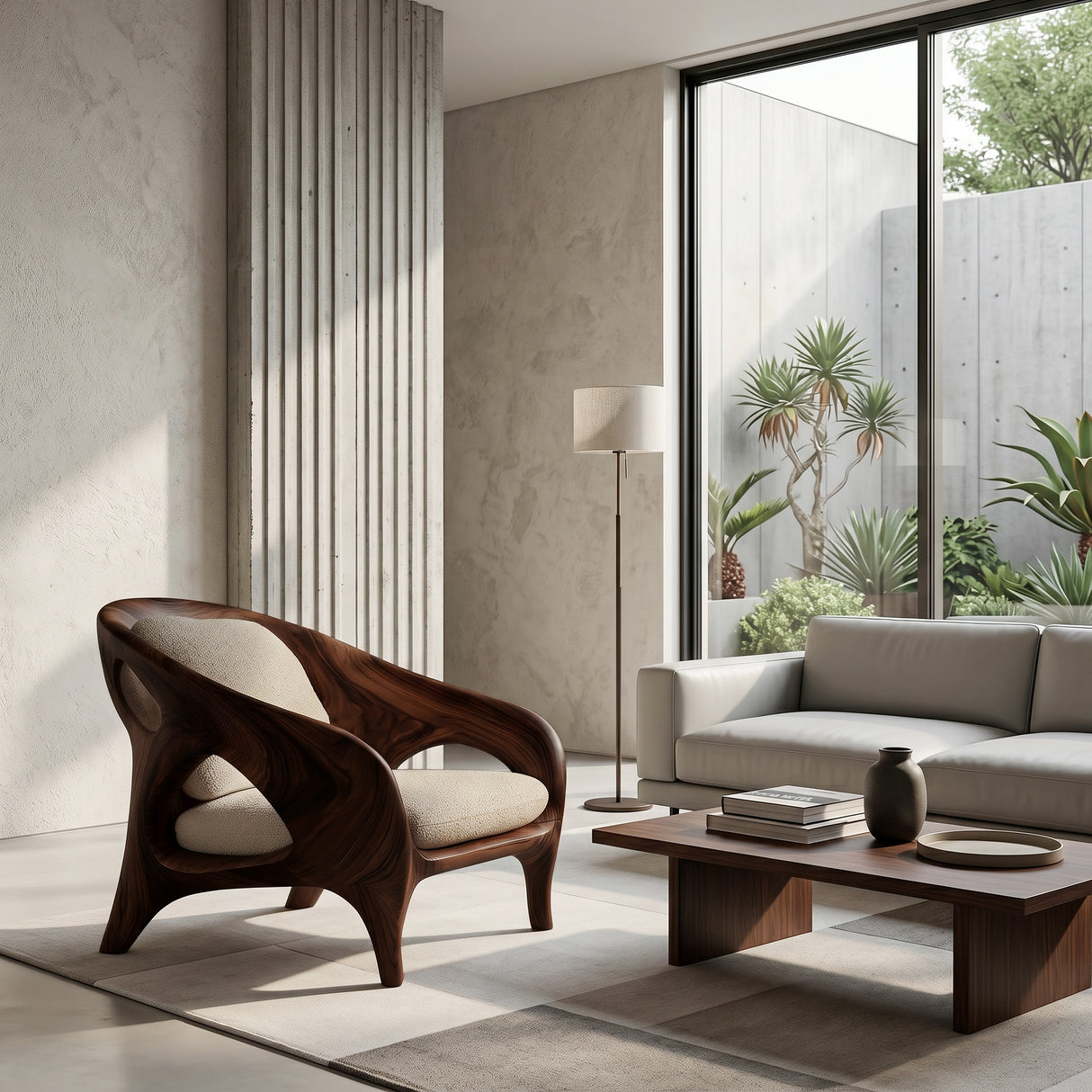 Organic Sculptural Armchair For Living Room