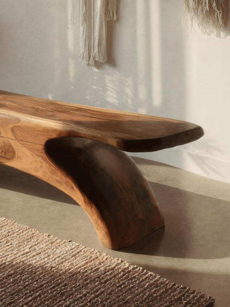 Modern Sculptural Bench For Bedroom Or Living Room