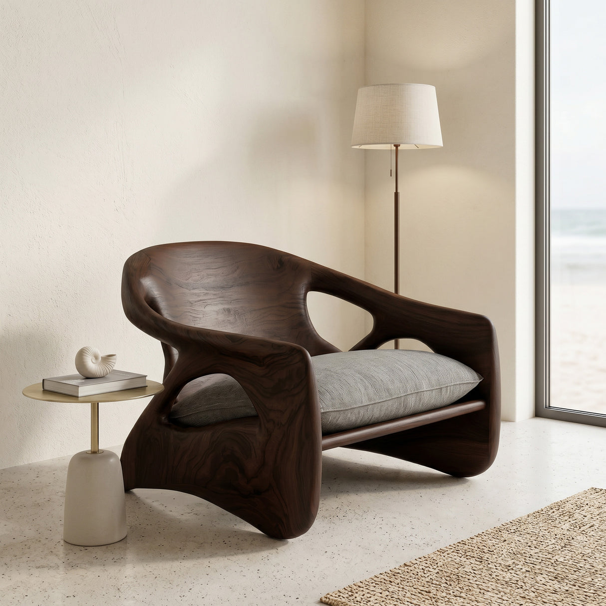 Modern Sculpture Armchair For Cozy Reading Corner
