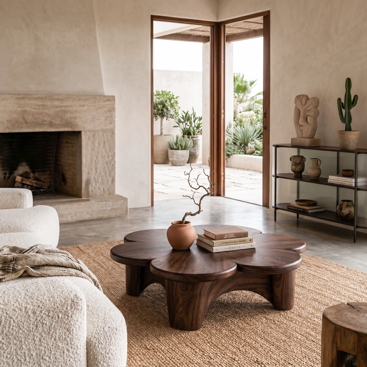 Organic Petal Coffee Table For Contemporary Living Room