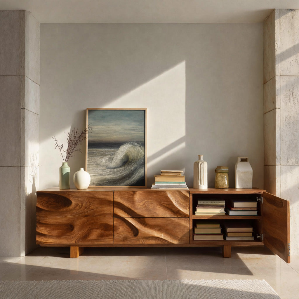 Modern Organic Sideboard Storage Cabinet For Living Room