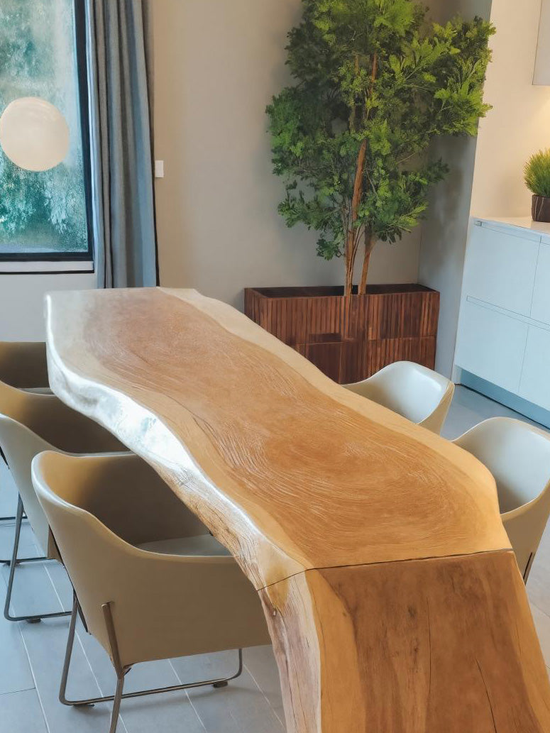 Modern Live Edge Dining Table For Kitchen