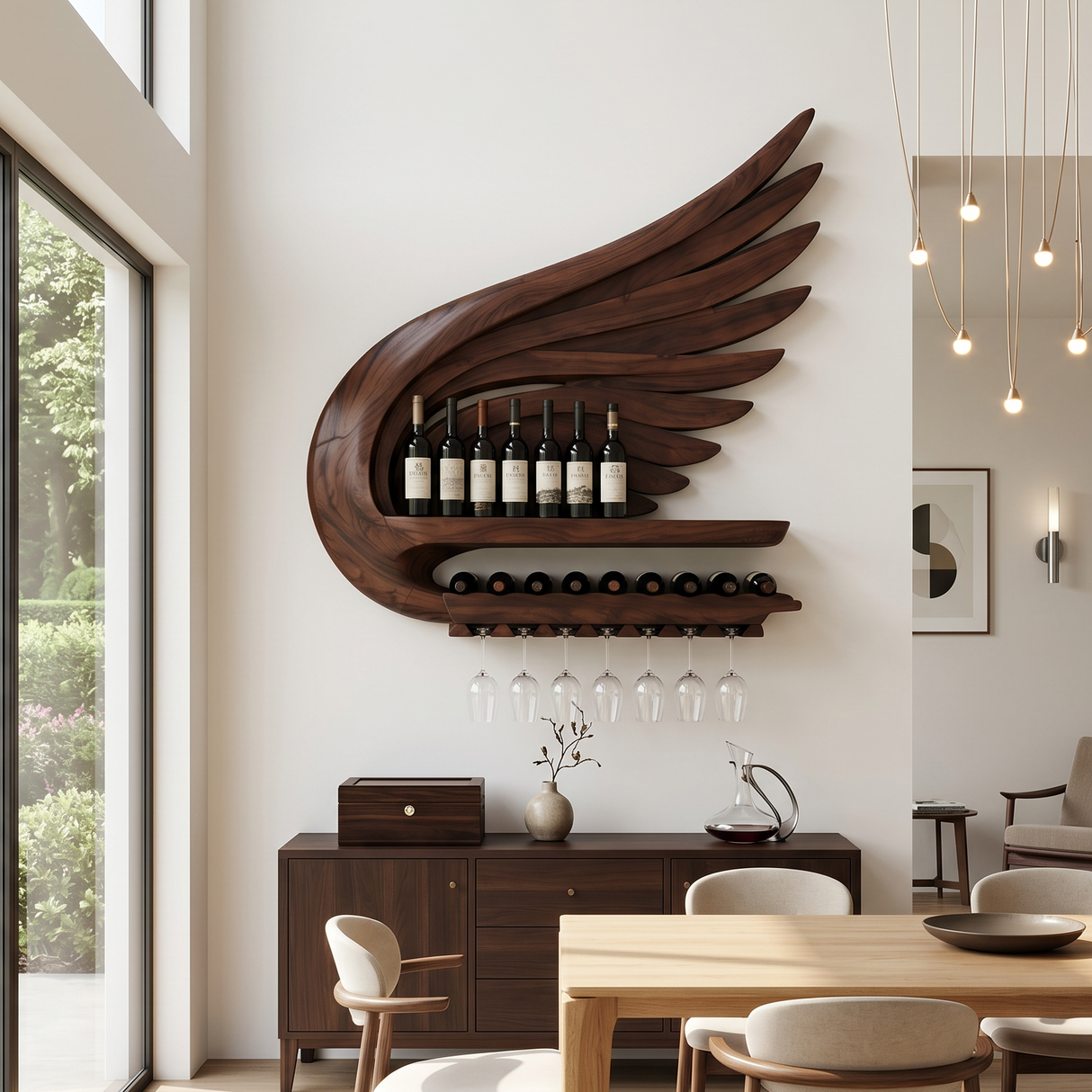 Handcrafted Farmhouse Wine Storage Rack For Home Bar