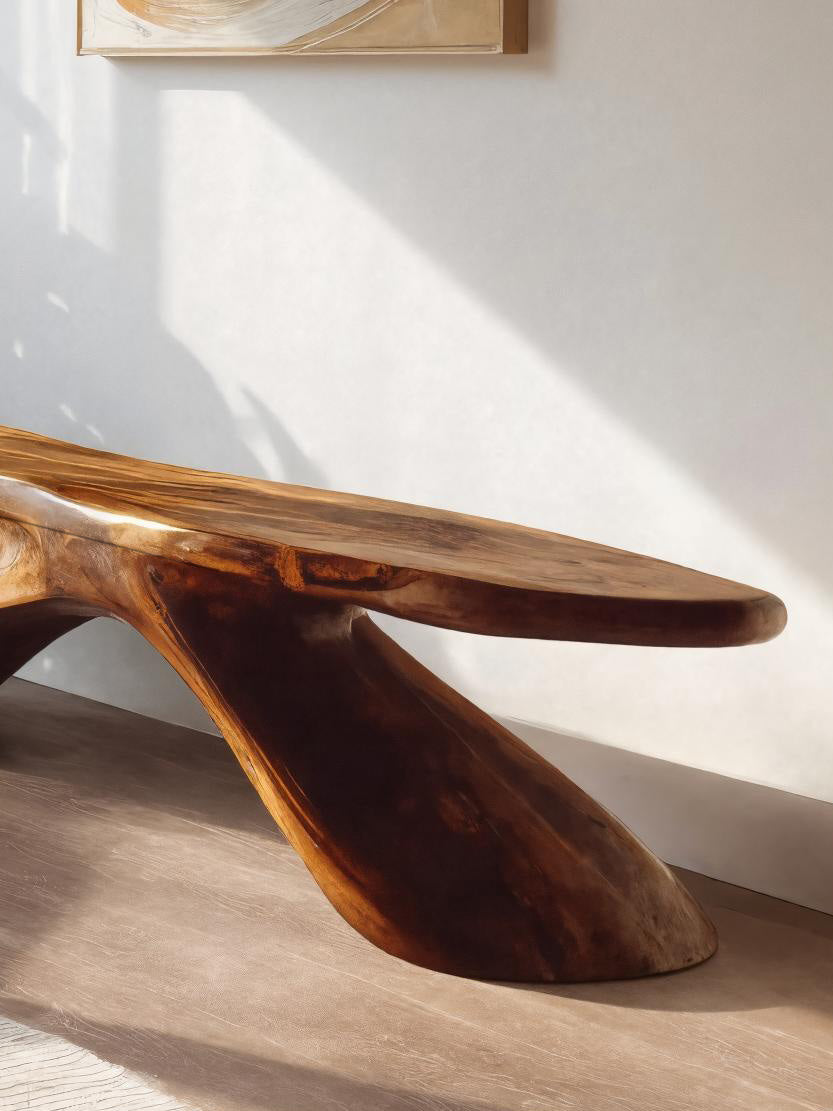 Sculptural Organic Bench For Entryway Or Living Room