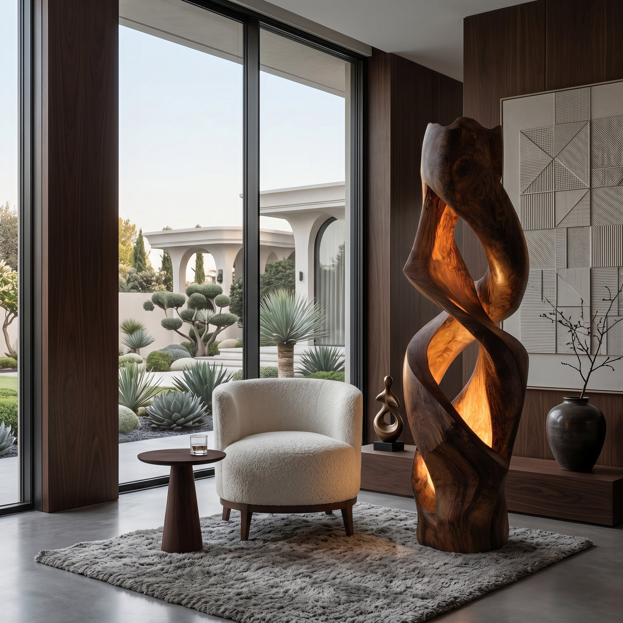 Contemporary Abstract Twisted Floor Lamp For Living Room