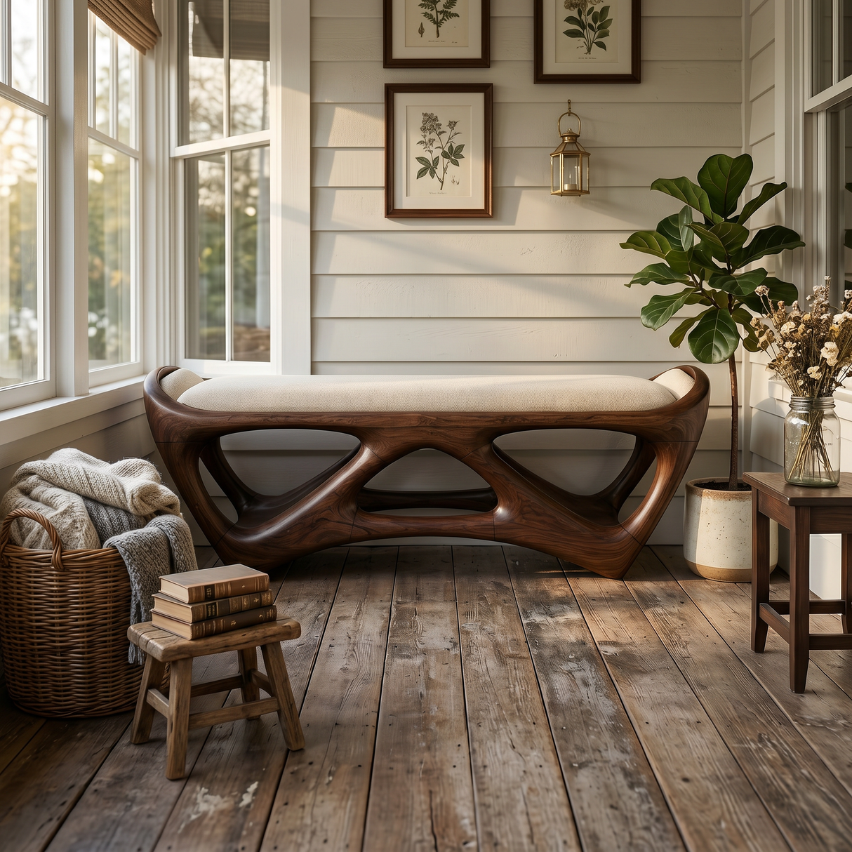 Designer Wooden Bench Creative Studio
