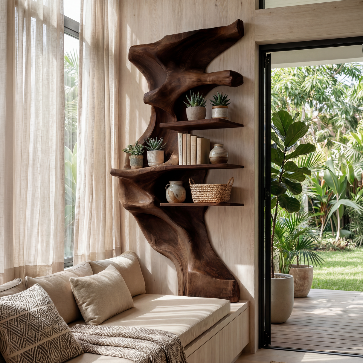 Minimalist Shelving Unit For Bedroom Space Saving