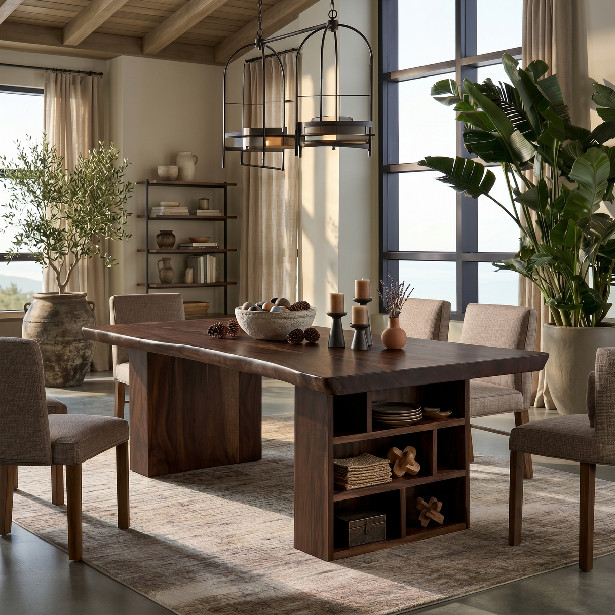 Modern Kitchen Table With Storage Cabinet