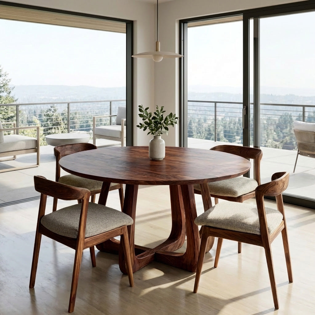 Mid Century Wooden Dining Table For Kitchen Furniture