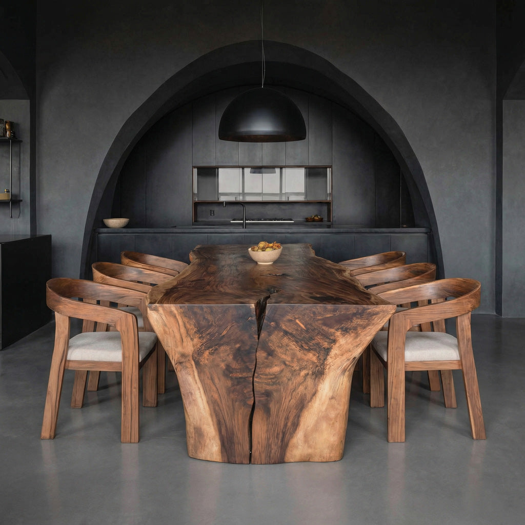 Wabi Sabi Handcrafted Dining Table For Dining Room
