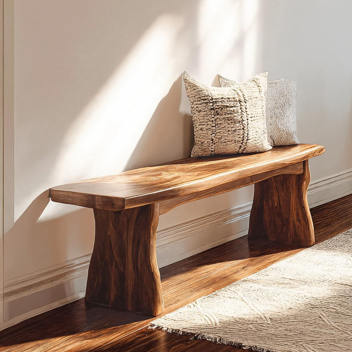 Handcrafted Seating Bench For Hallway Or Entryway