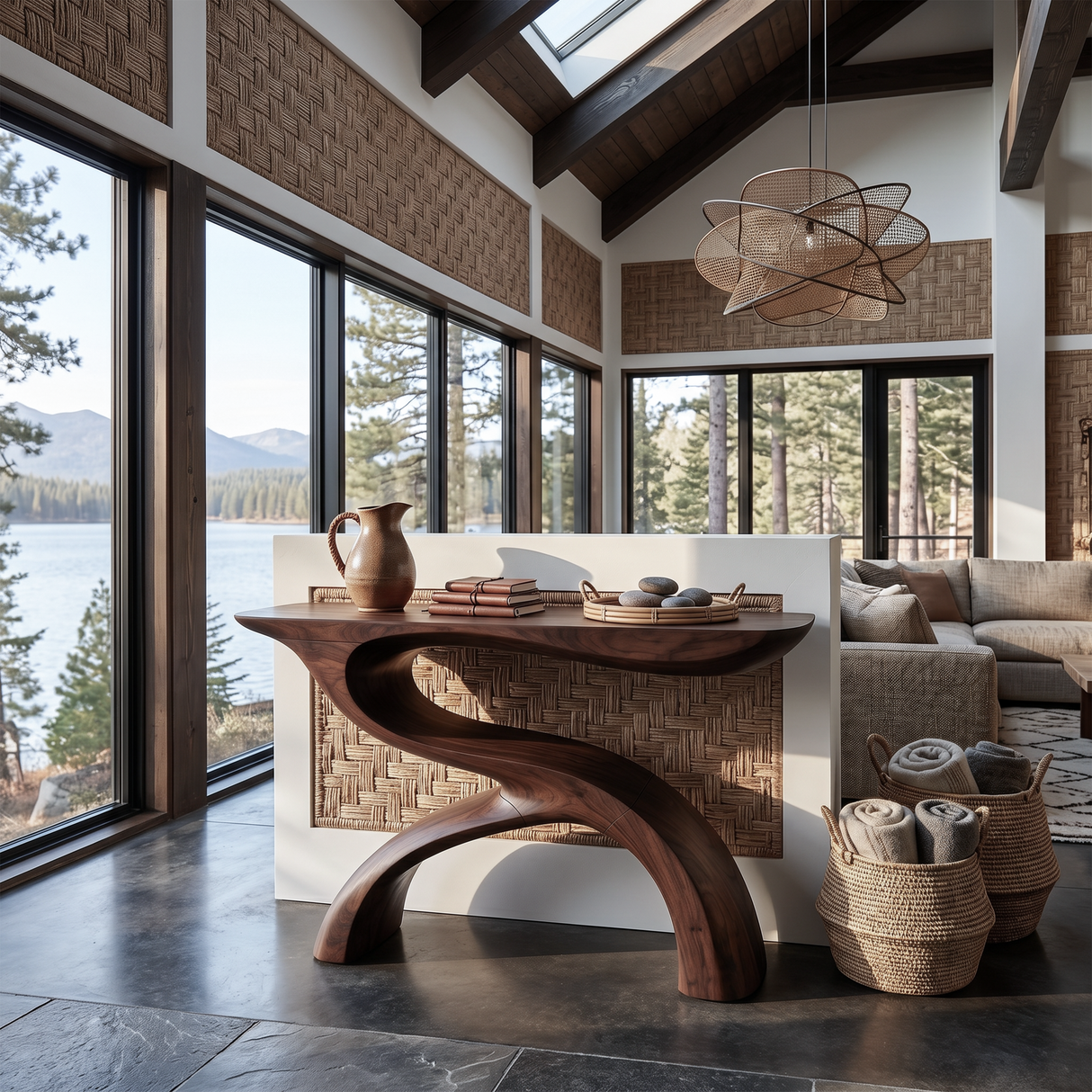 Modern Organic Display Table For Contemporary Living Space