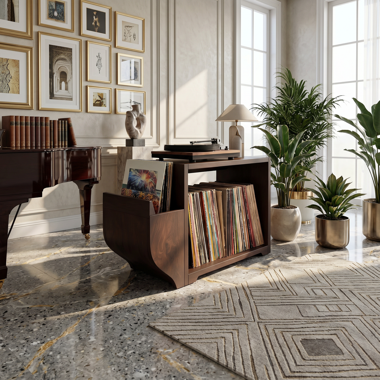 Modern Record Storage Cabinet Urban Penthouse