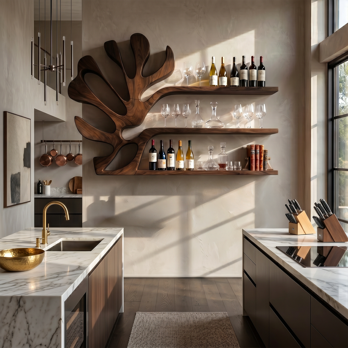Rustic Wall Wine Rack For Breakfast Nook Bottle Arrangement