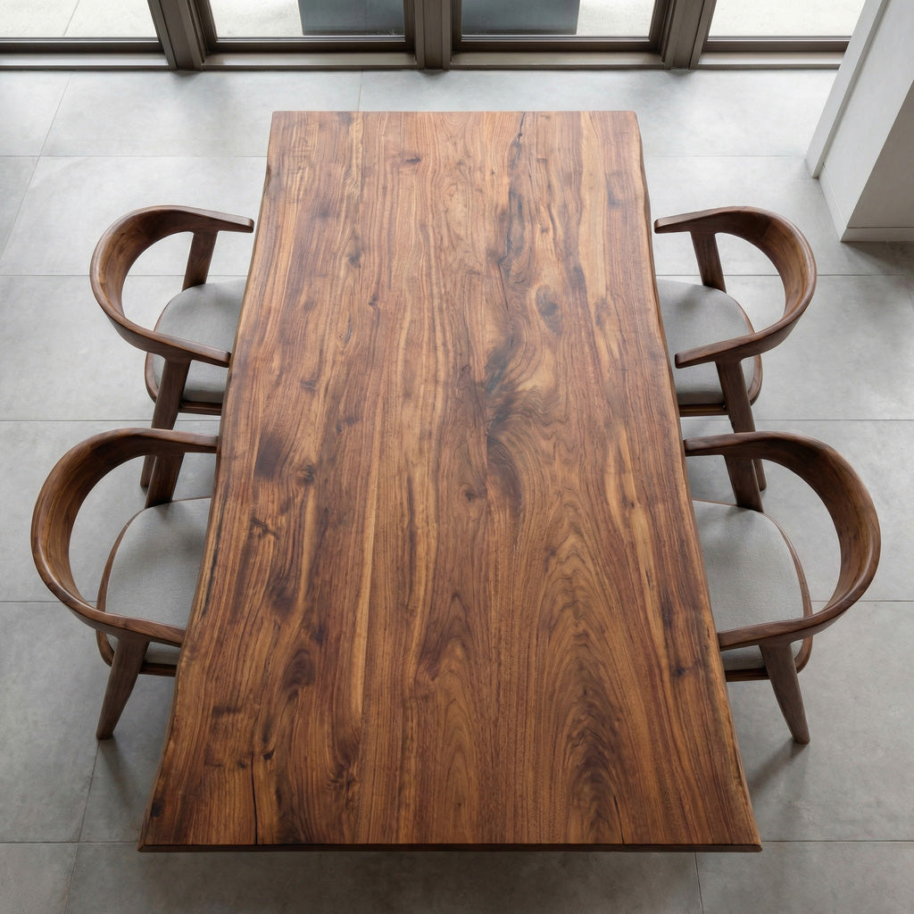 Modern Minimal Wooden Dining Table For Dining Room