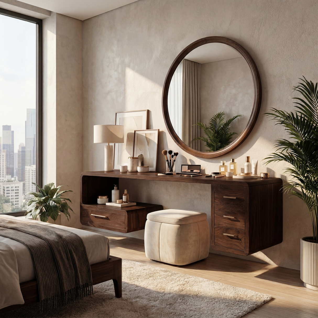 Organic Sculptural Vanity Desk Dressing Room Beauty Space Personal Area