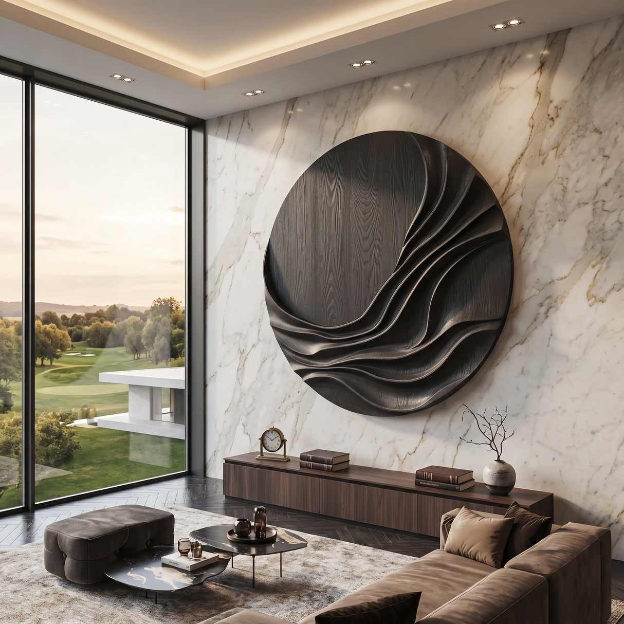 Minimalist Organic Wall Sculpture For Entry Hall Interior
