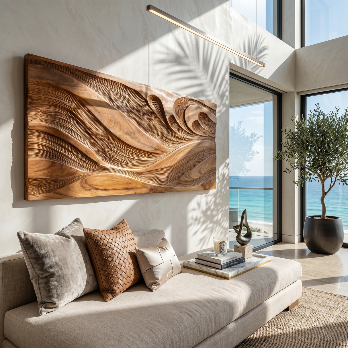 Modern Wall Art With Textured Design For Living Room