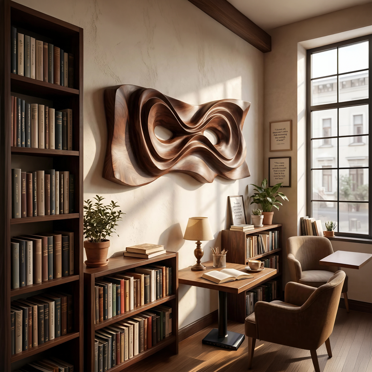 Contemporary Organic Wall Art Panel For Bedroom Space