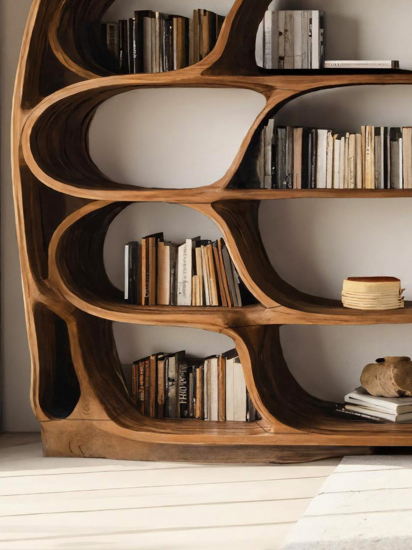 Modern Sculptural Bookshelf For Bedroom Or Living Room