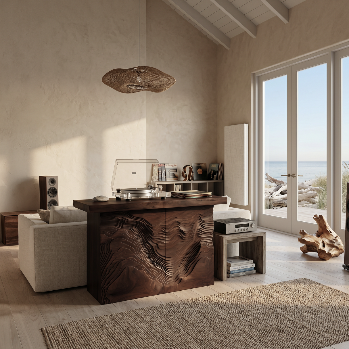 Modern Live Form Console Table For Resort Lounge Interior