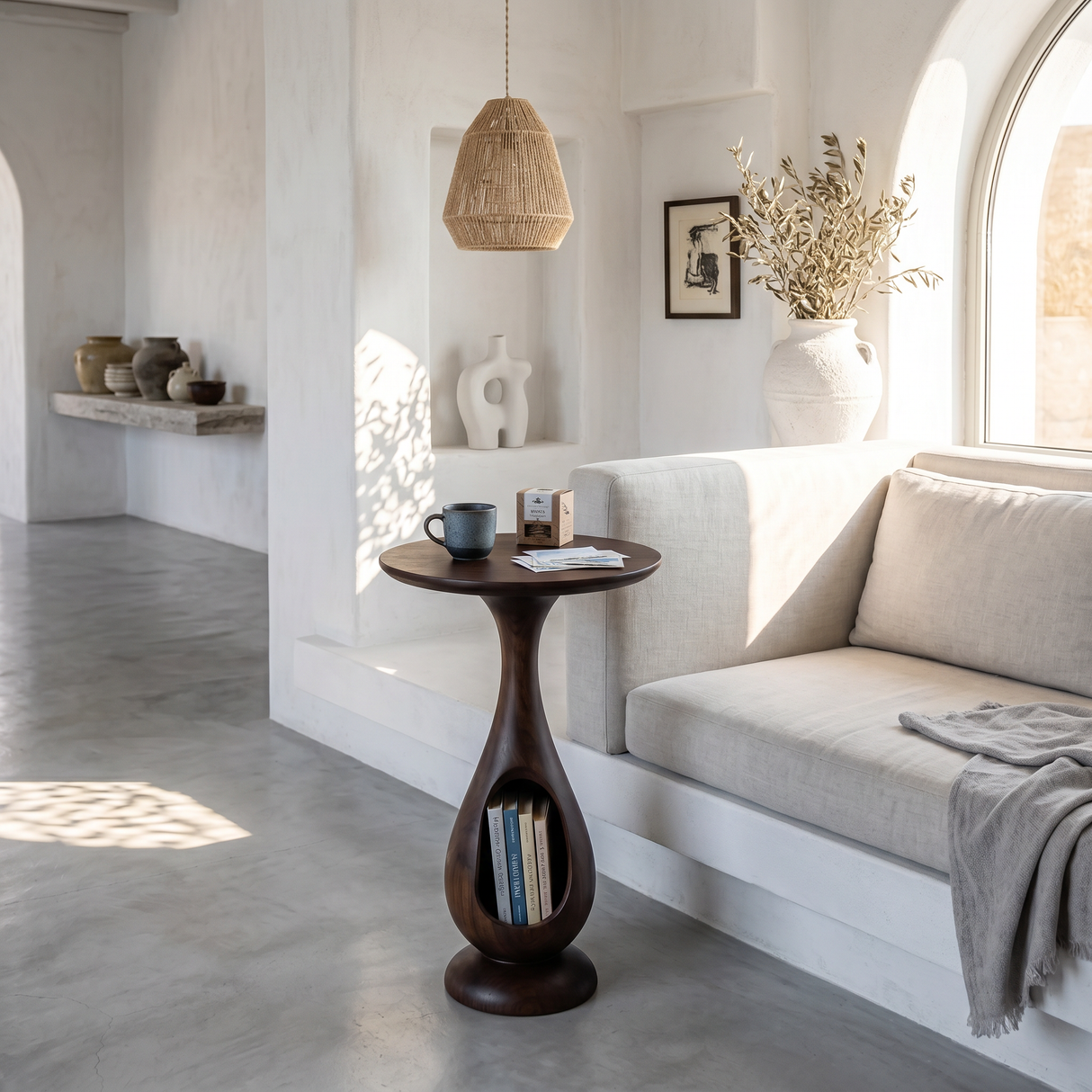 Modern Organic Side Table For Lounge Interior Space