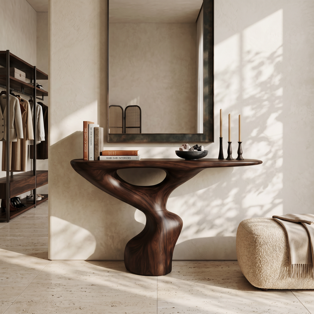 Rustic Accent Table Entryway Design