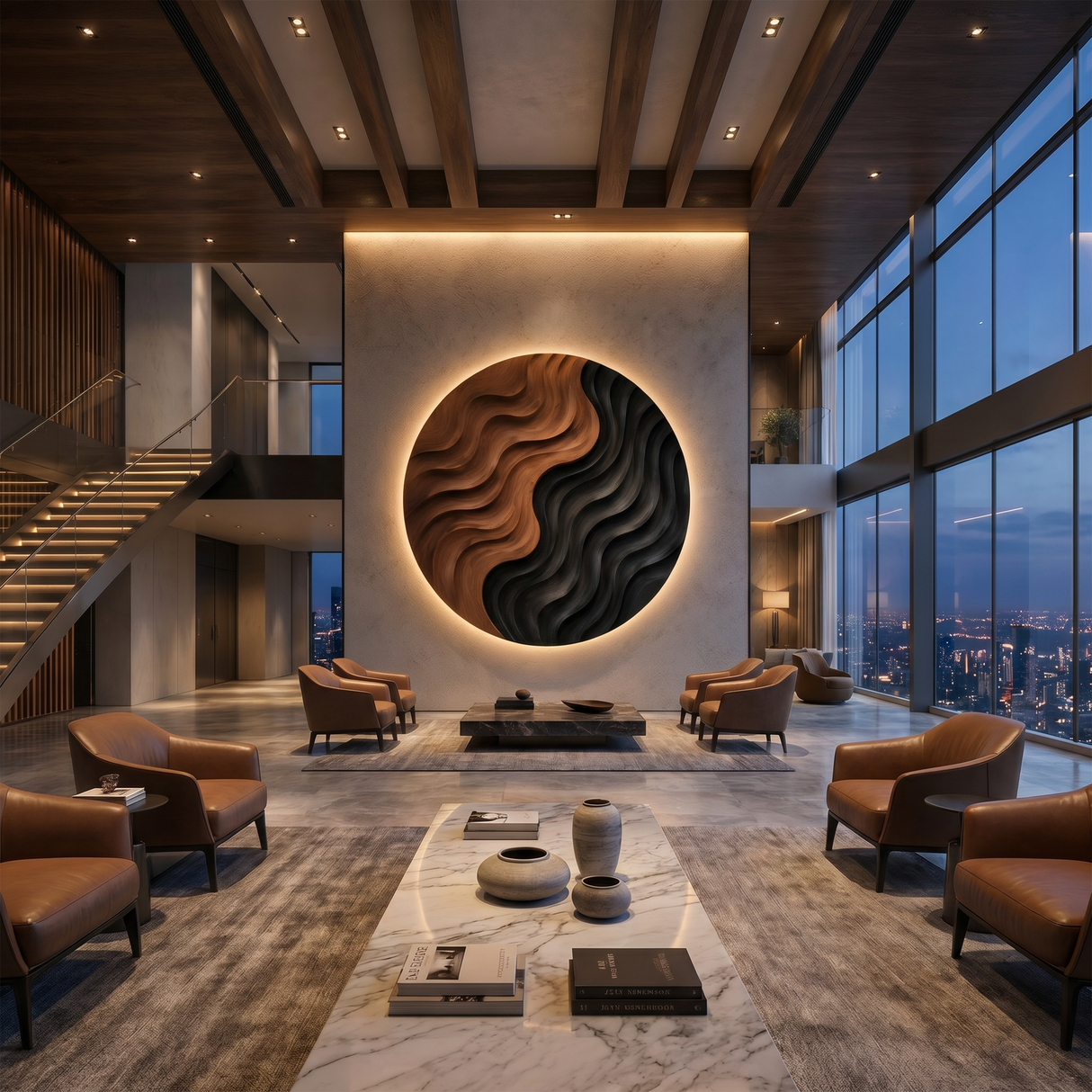 Modern Organic Wall Sculpture For Breakfast Nook Interior