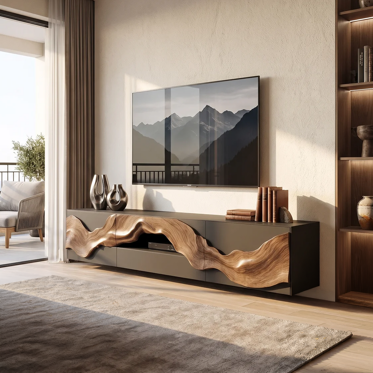 Farmhouse TV Console For Living Room Furniture Decor