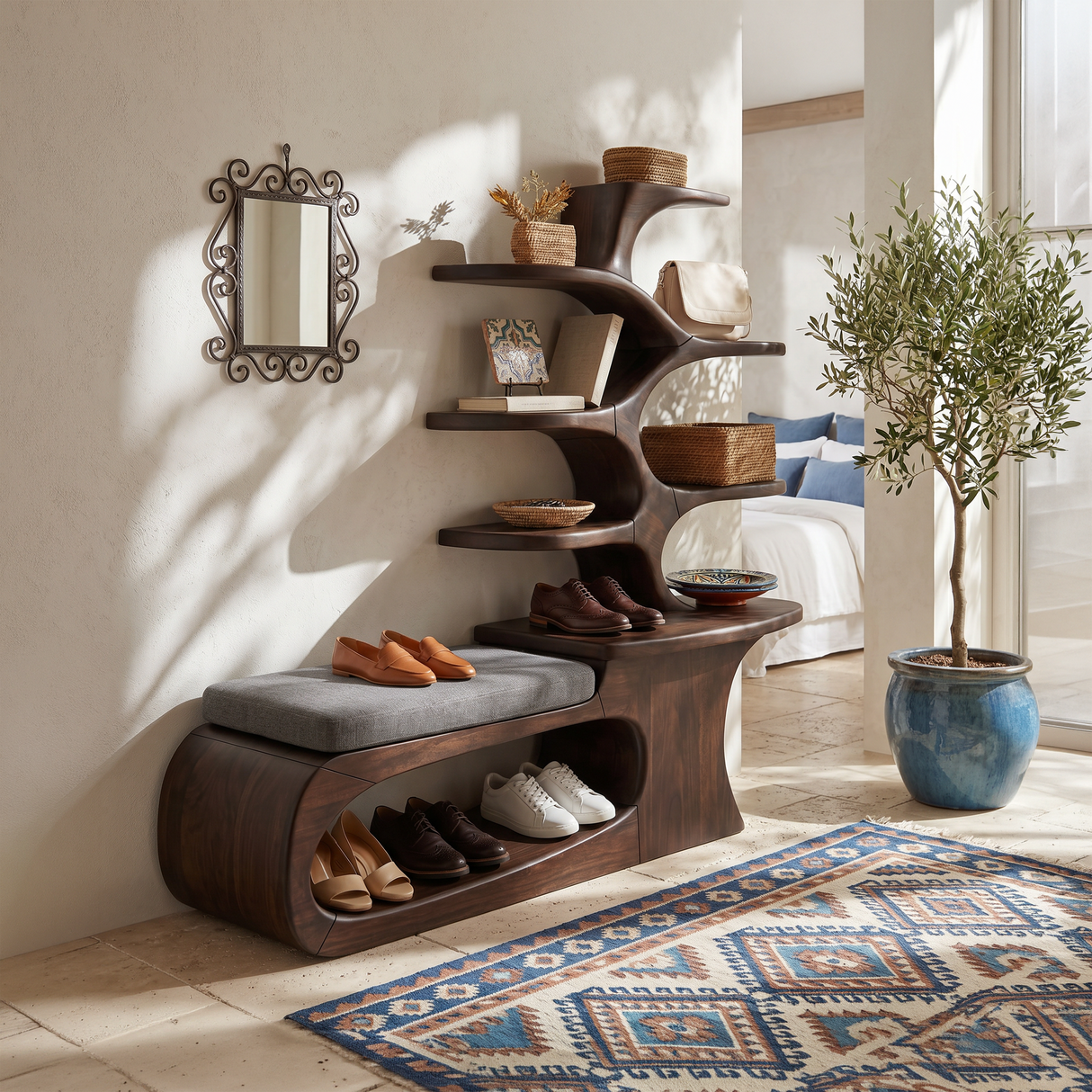 Japandi Shoe Rack Shelf For Hallway Closet Storage Section