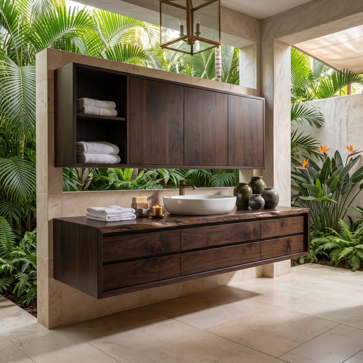 Floating Wooden Vanity Cabinet With Storage Master Bathroom