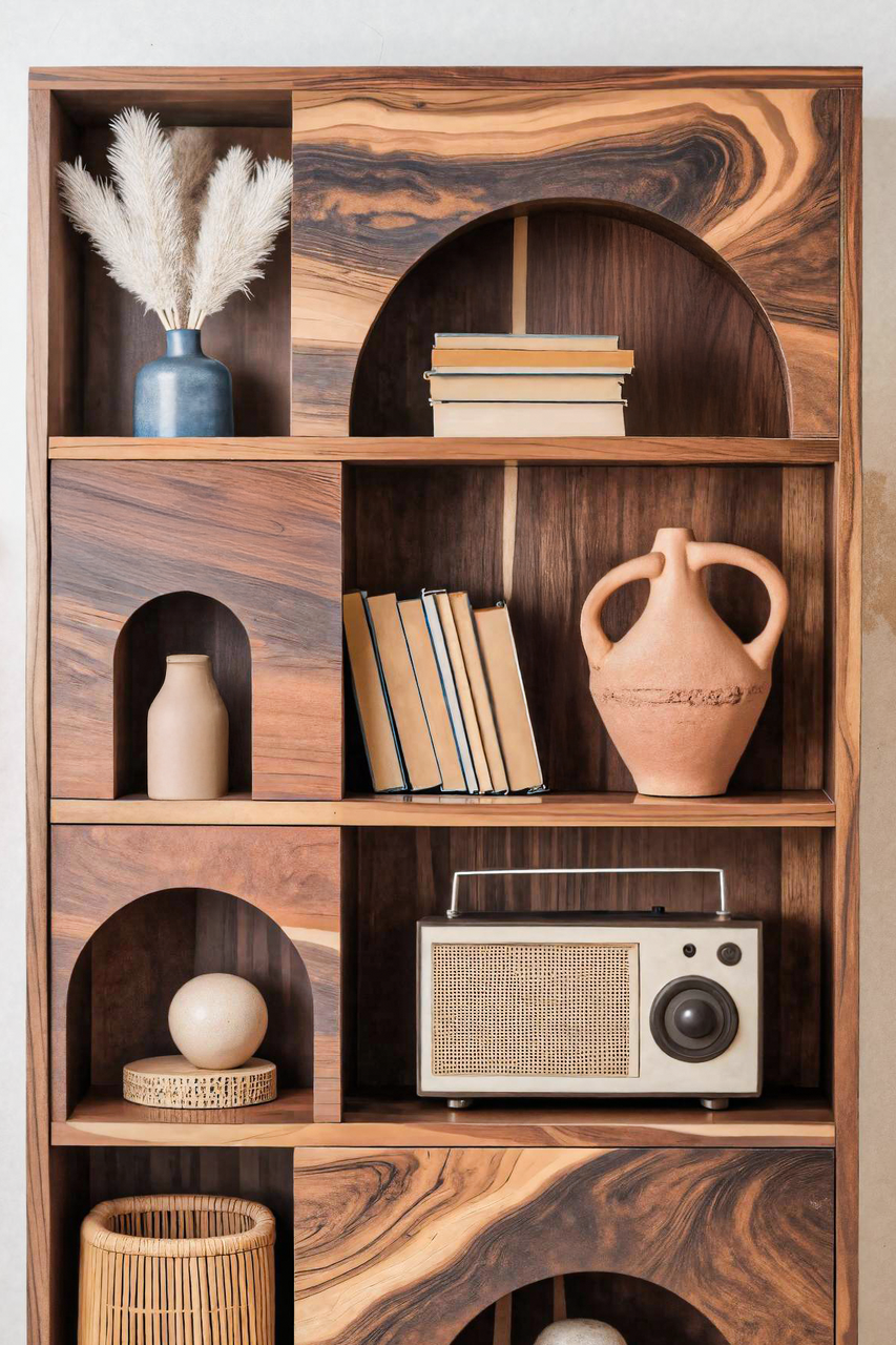 Modern Arch Bookshelf For Living Room Or Office