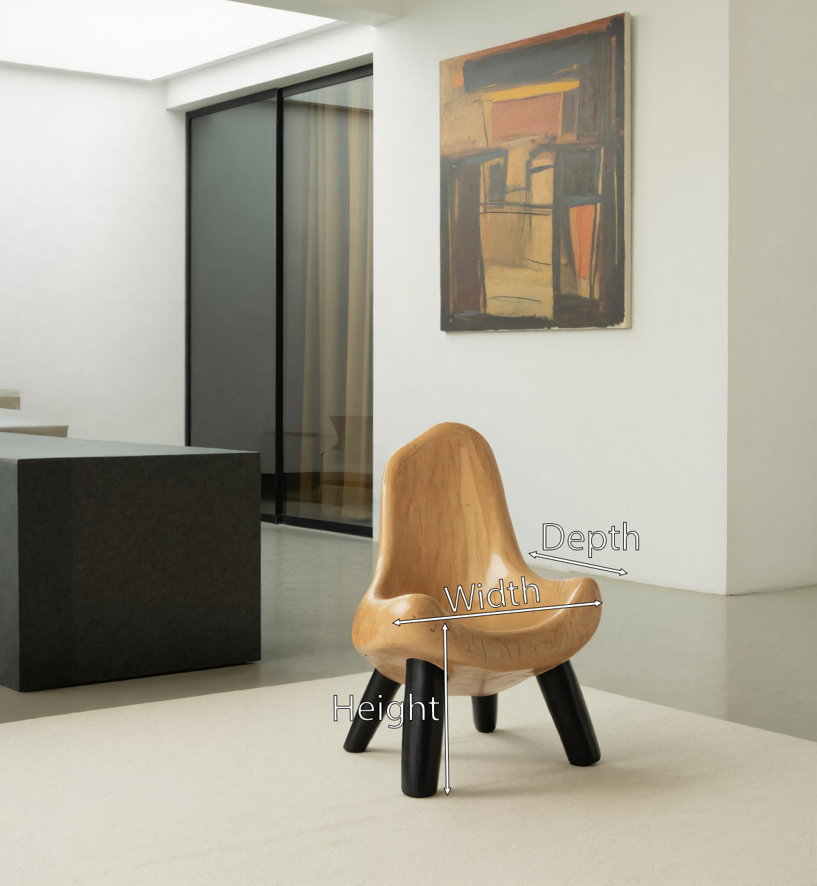 Modern Sculptural Accent Chair For Living Room Or Nursery