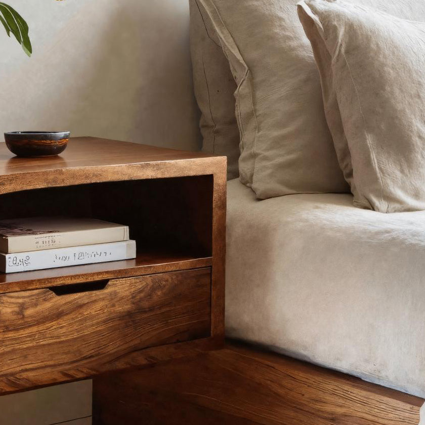 Minimalist Floating Nightstand With Storage For Bedroom