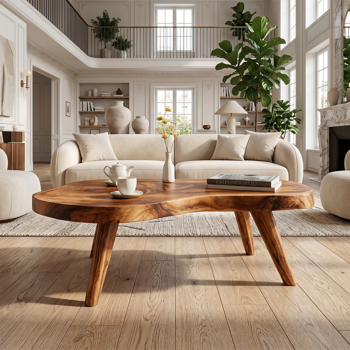 Farmhouse Solid Wood Coffee Table For Living Roomdecor And Home Style