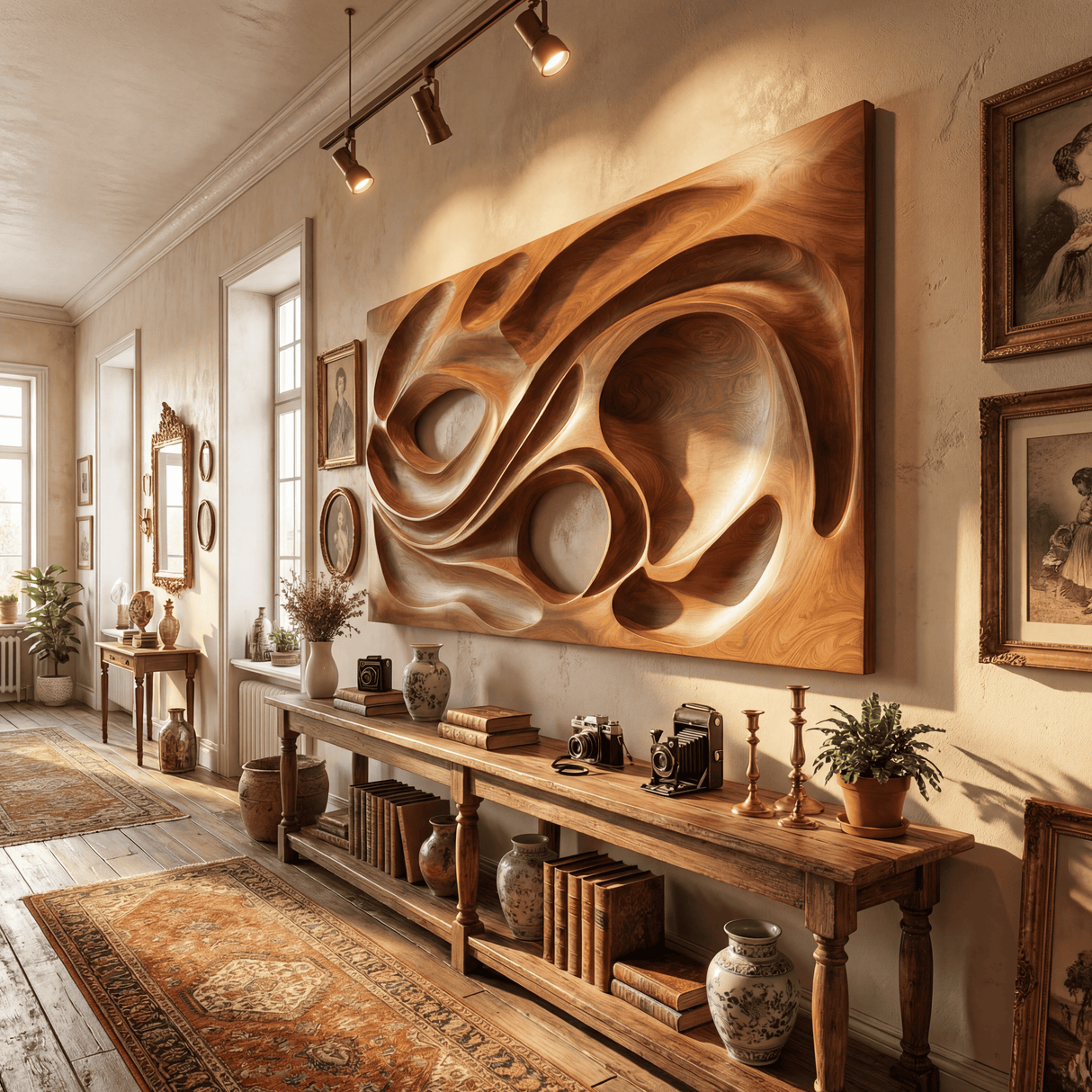 Scandinavian Embossed Wall Panel Decor For Dining Area