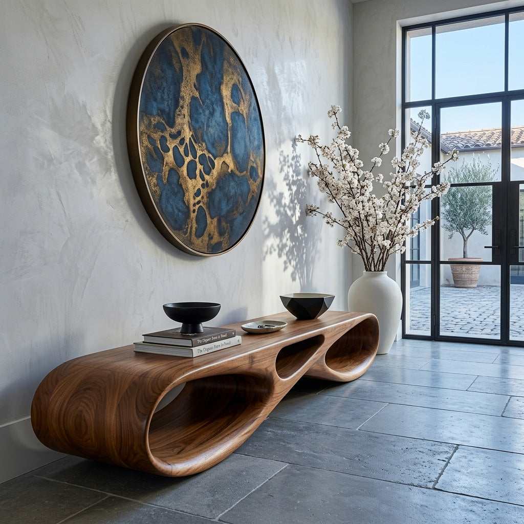 Modern Natural Wood Bench For Stylish Entryway Decor