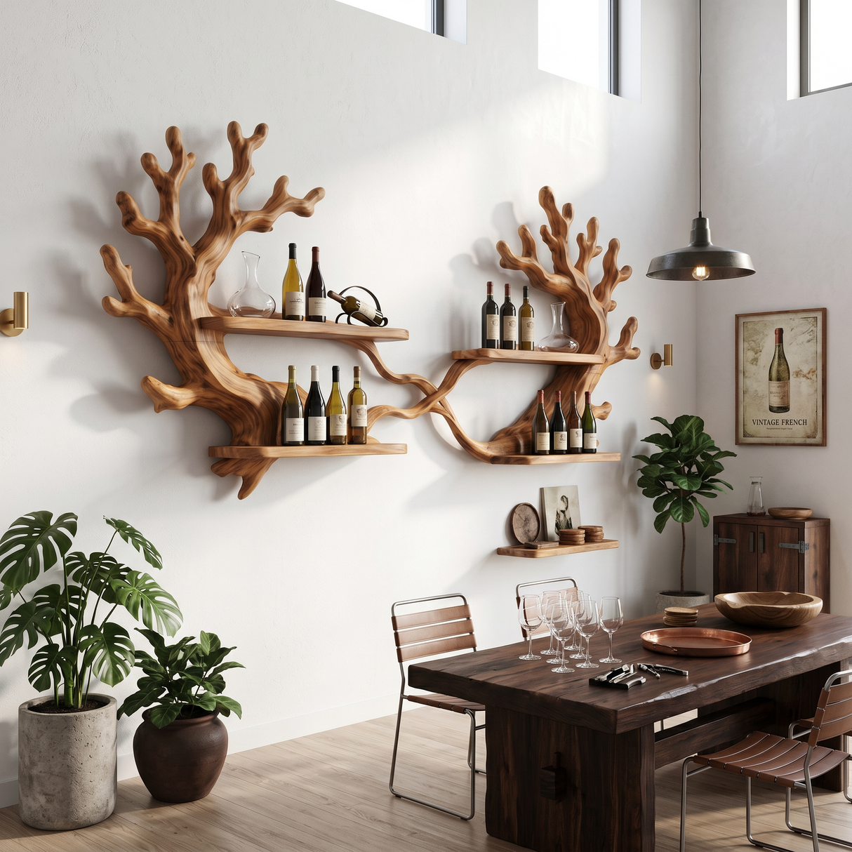 Wabi Sabi Wine Rack Wall Mounted For Home