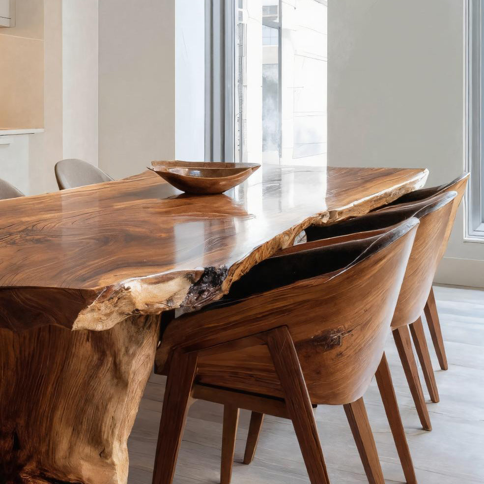 Handcrafted Live Edge Dining Table For Modern Home