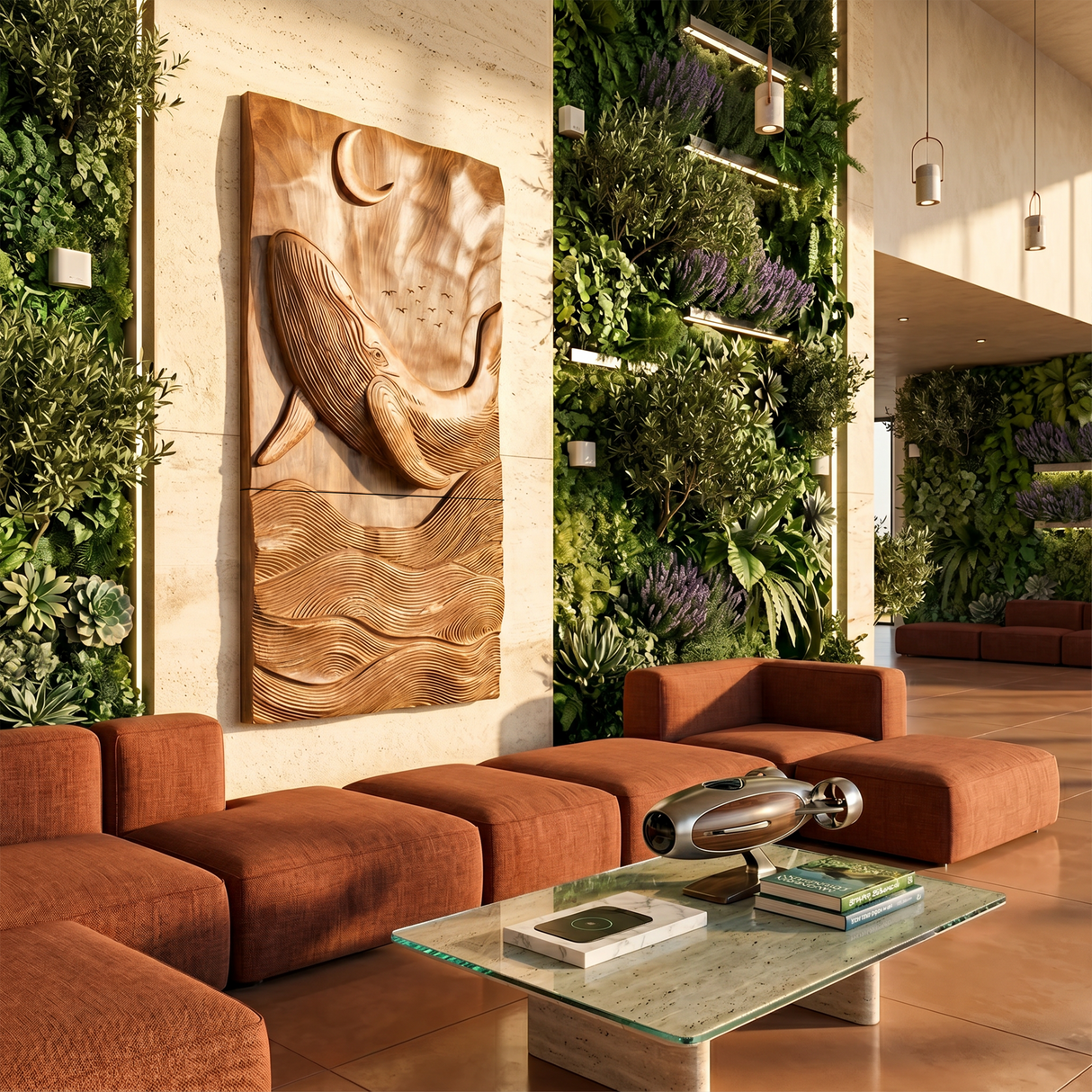 Large Abstract Wood Wall Decor For Elegant Modern Interiors
