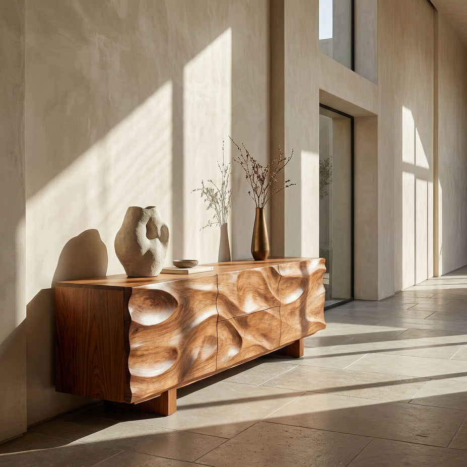 Modern Organic Sideboard Storage Cabinet For Living Room