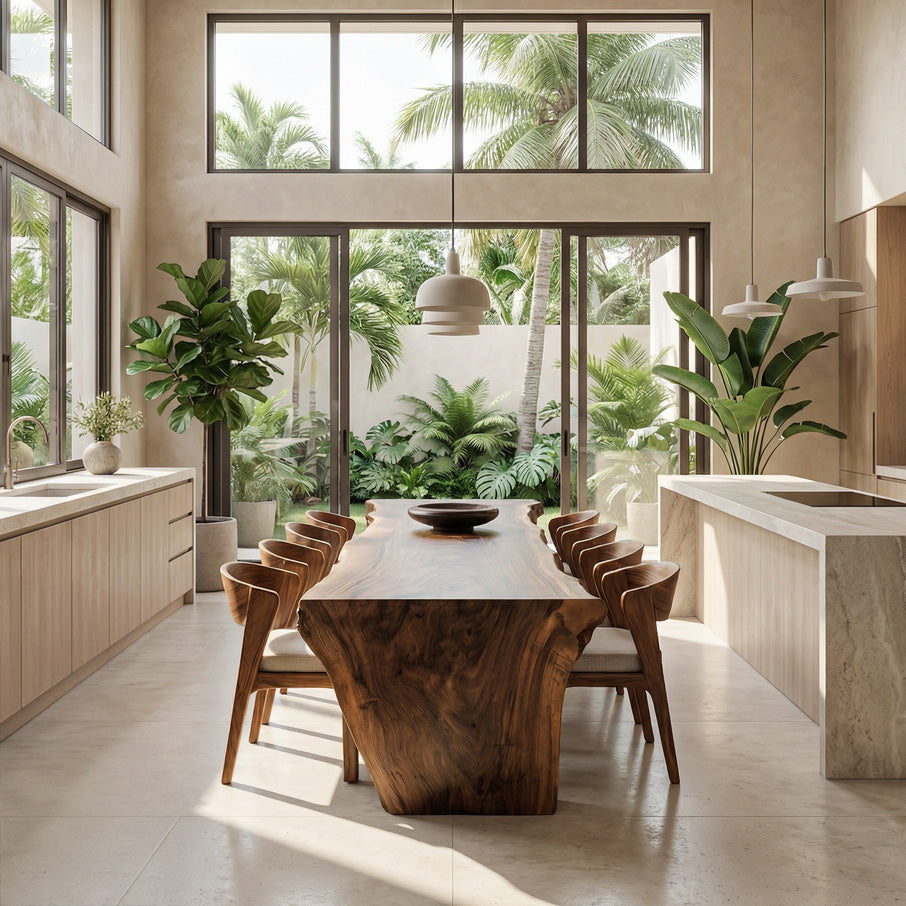 Organic Wabi Sabi Dining Table For Dining Room