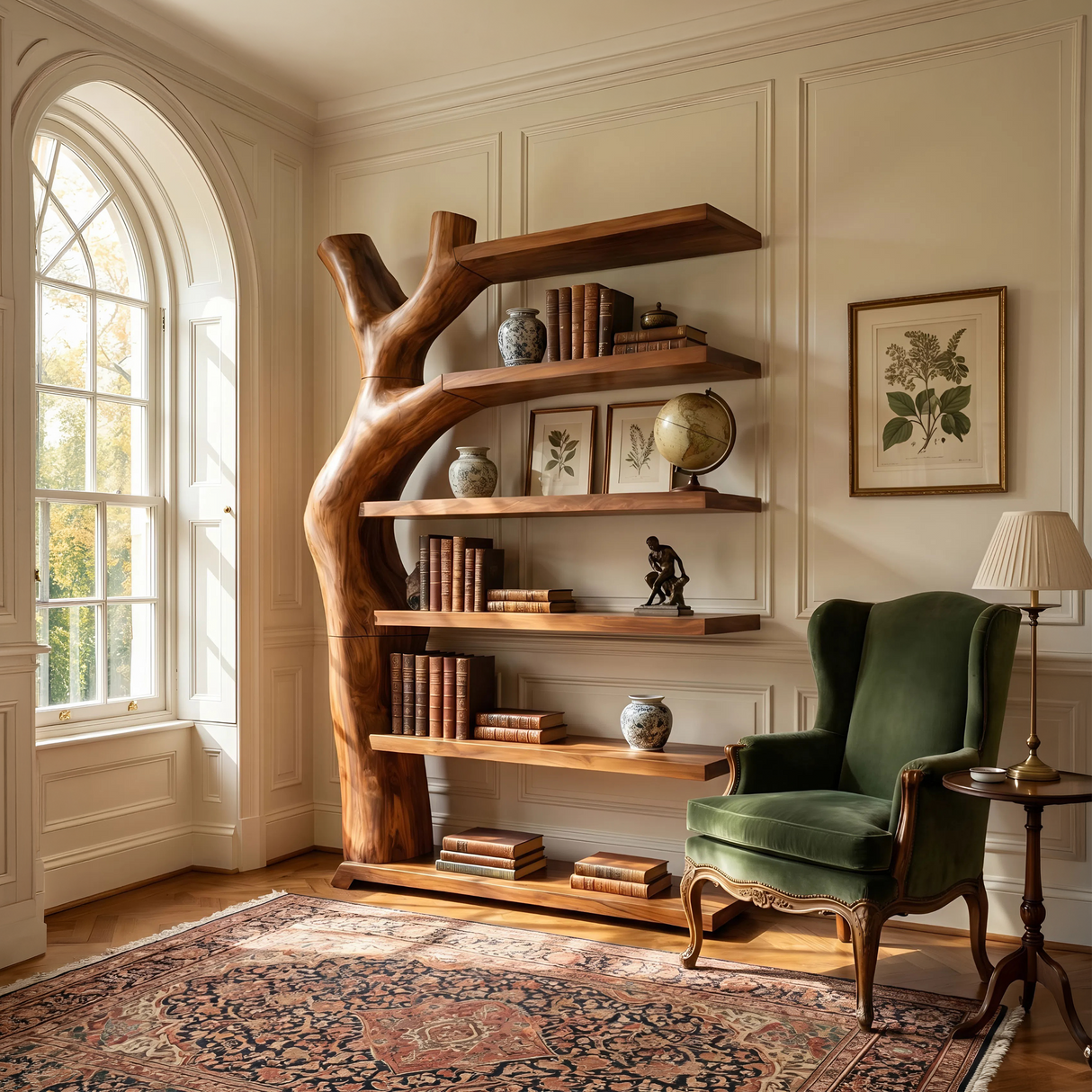 Mid Century Decorative Bookcase Display Organizer For Living Room